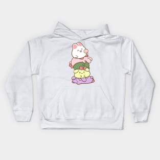 Cute bunnies together Kids Hoodie